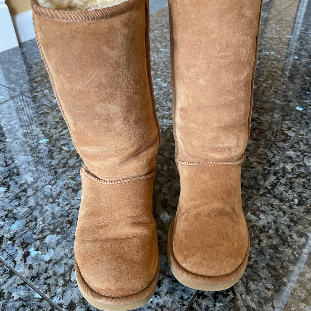 UGG size 7 tall boots in chestnut
